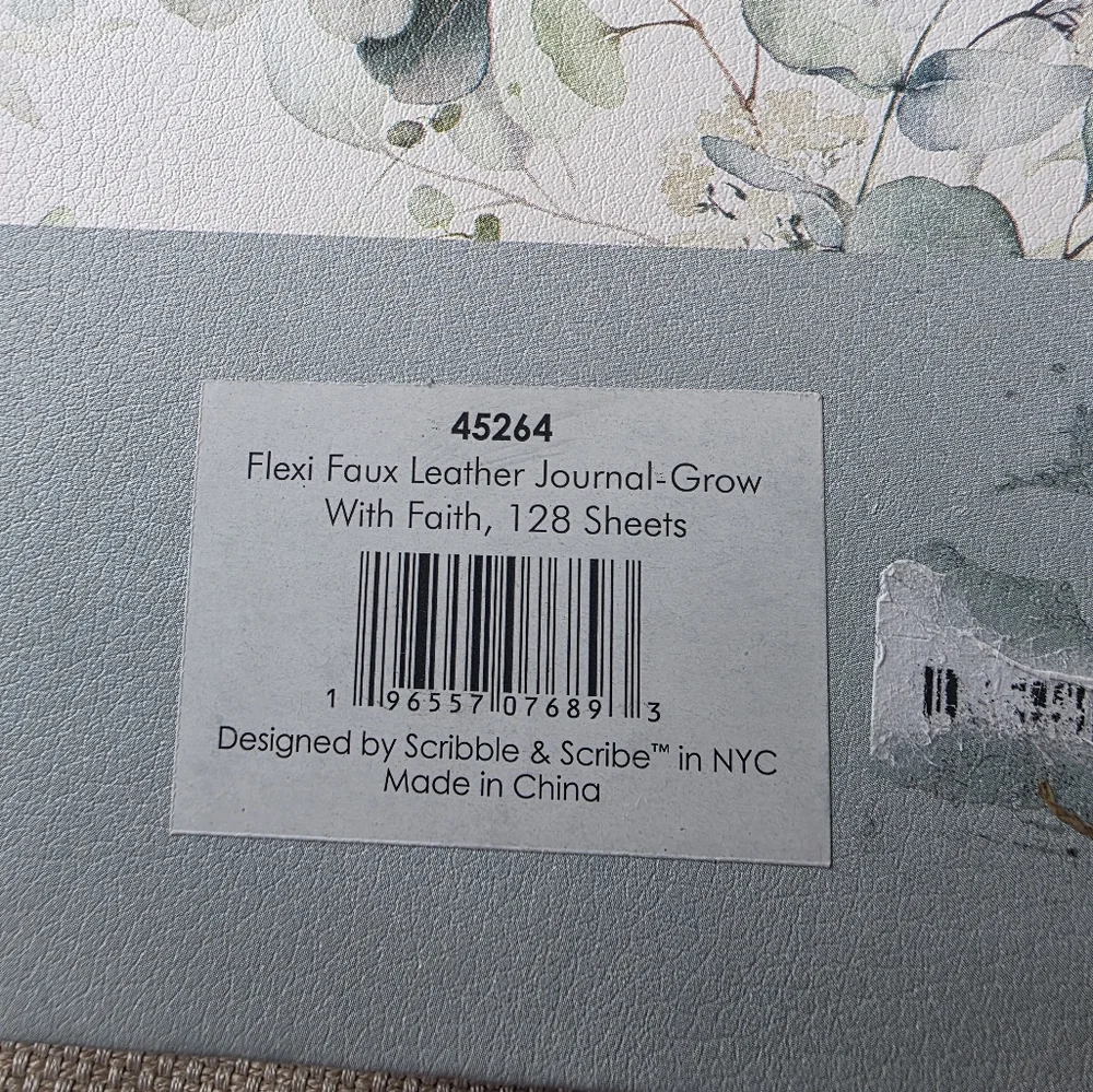 NWOT Grow With Faith Lined 128 Page Journal With Ribbon Bookmark OS